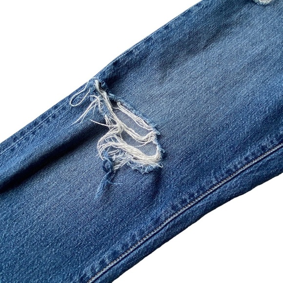 Levis 501 T Tapered Jeans Womens Size 26 Premium Denim Ankle Button Fly Mid Rise - Picture 7 of 12